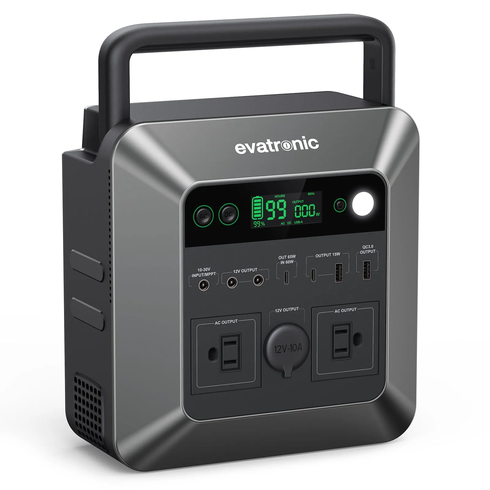 Compact Evatronic 600W/712Wh Portable Power Station ET-PB010 - High-Peak 1000W for Reliable Power Solutions