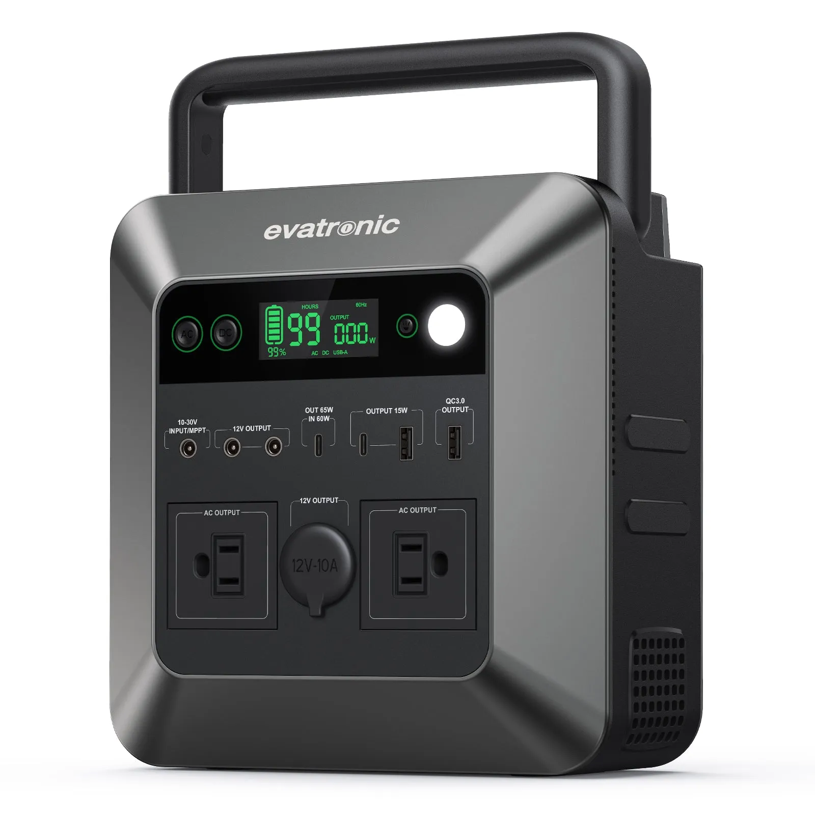 Compact Evatronic 600W/712Wh Portable Power Station ET-PB010 - High-Peak 1000W for Reliable Power Solutions
