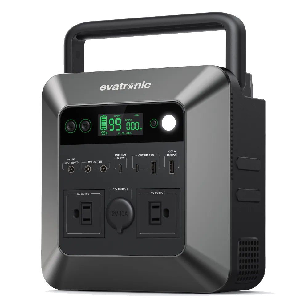 Compact Evatronic 600W/712Wh Portable Power Station ET-PB010 - High-Peak 1000W for Reliable Power Solutions