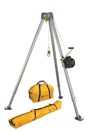 FALLTECH - Tripod Kit (Includes Tripod, Winch, Cable, and Storage Bags) for (6'-11')