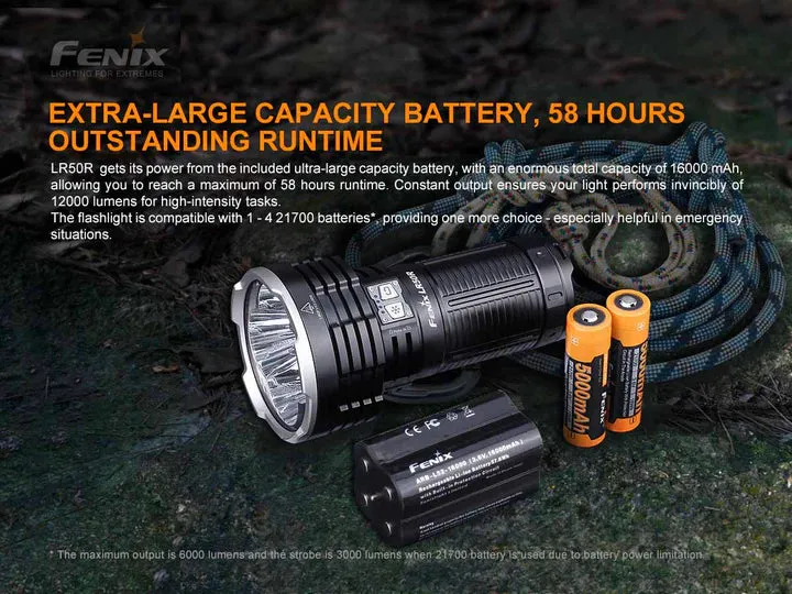 FENIX LR50R FLASHLIGHT - 12000 LUMEN SPOTLIGHT