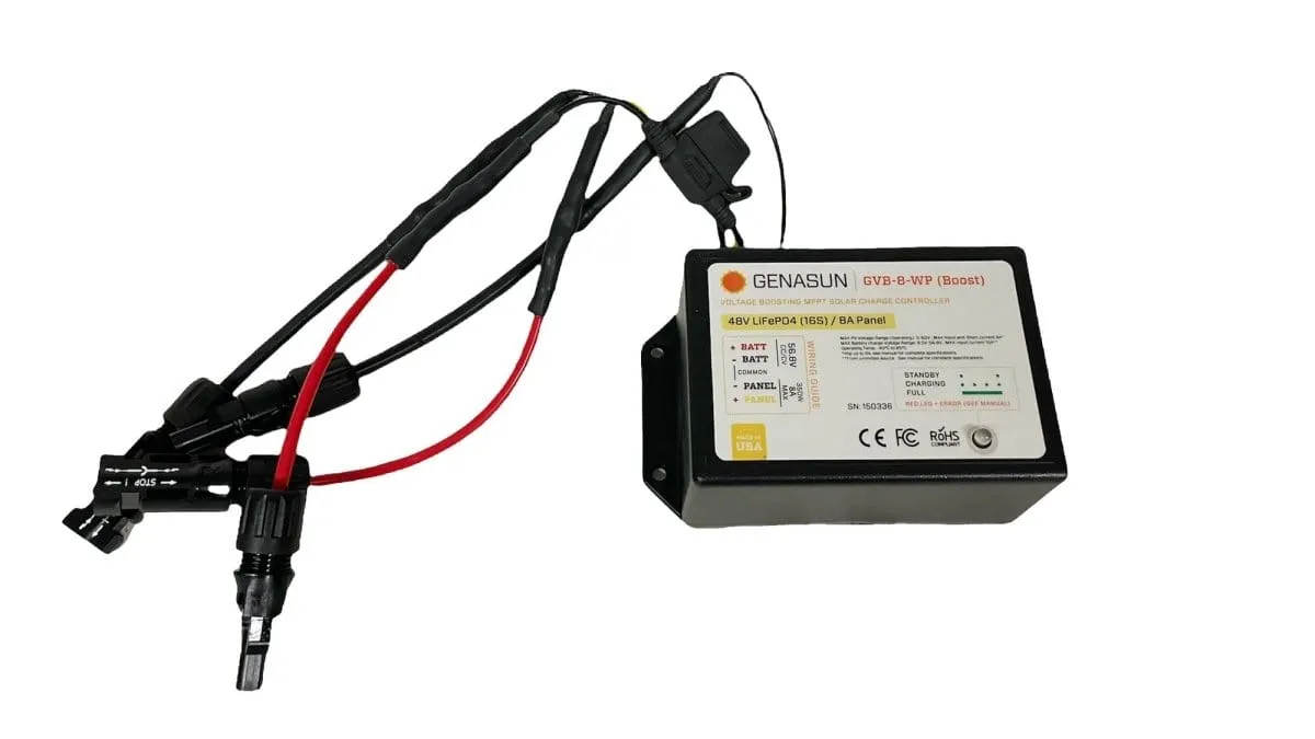 Golf Cart Solar Panel Kit with Charge Controller - 48 Volts - 120 Watt
