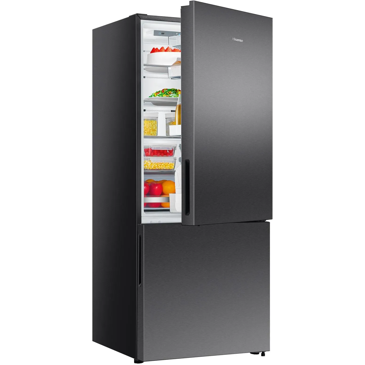 Hisense HRBM418E 417L PureFlat Ecovision Bottom Mount Refrigerator (Dark Stainless)