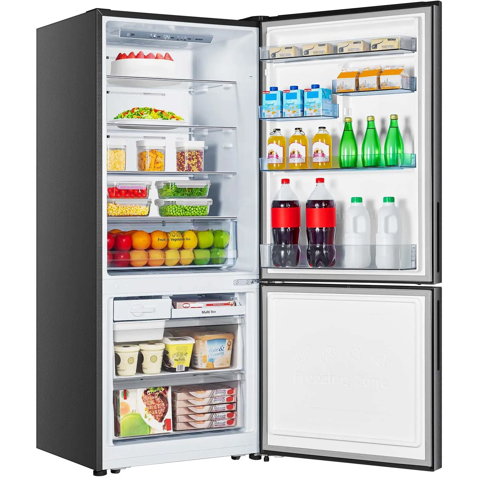 Hisense HRBM418E 417L PureFlat Ecovision Bottom Mount Refrigerator (Dark Stainless)