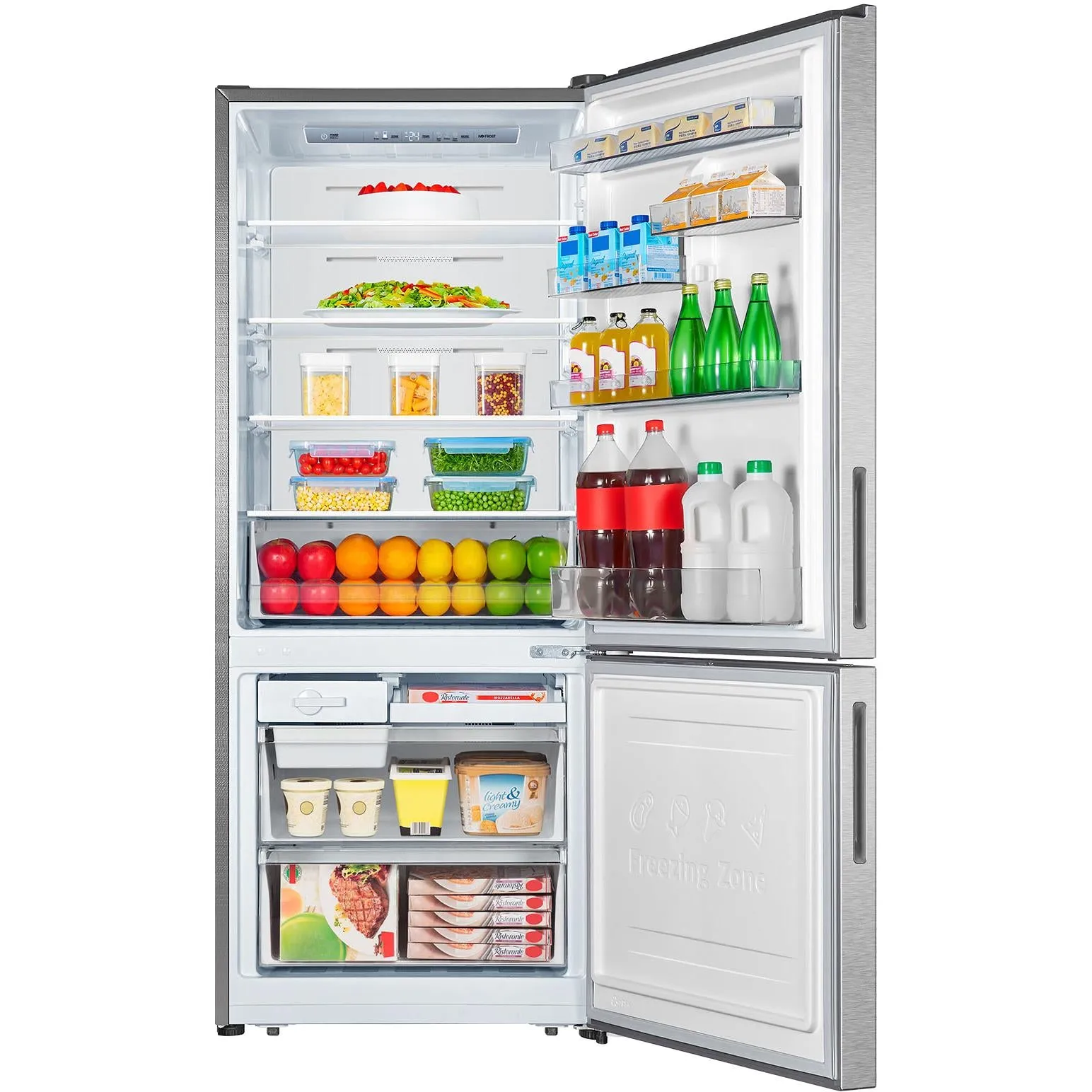 Hisense HRBM418S 417L PureFlat Bottom Mount Refrigerator (Silver)