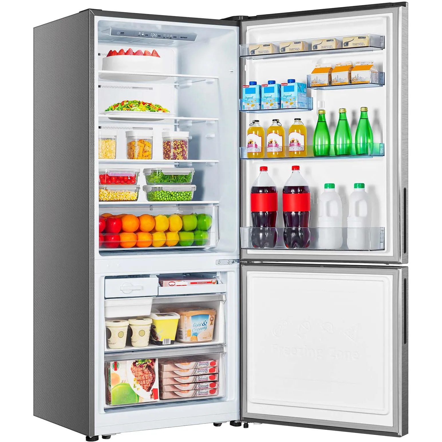 Hisense HRBM418S 417L PureFlat Bottom Mount Refrigerator (Silver)