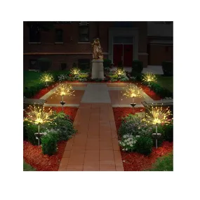 Honche Round Solar Outdoor Firework Lights | Raincoats| For Weddings| Gardens| Trails| Decorations | Color Warm White