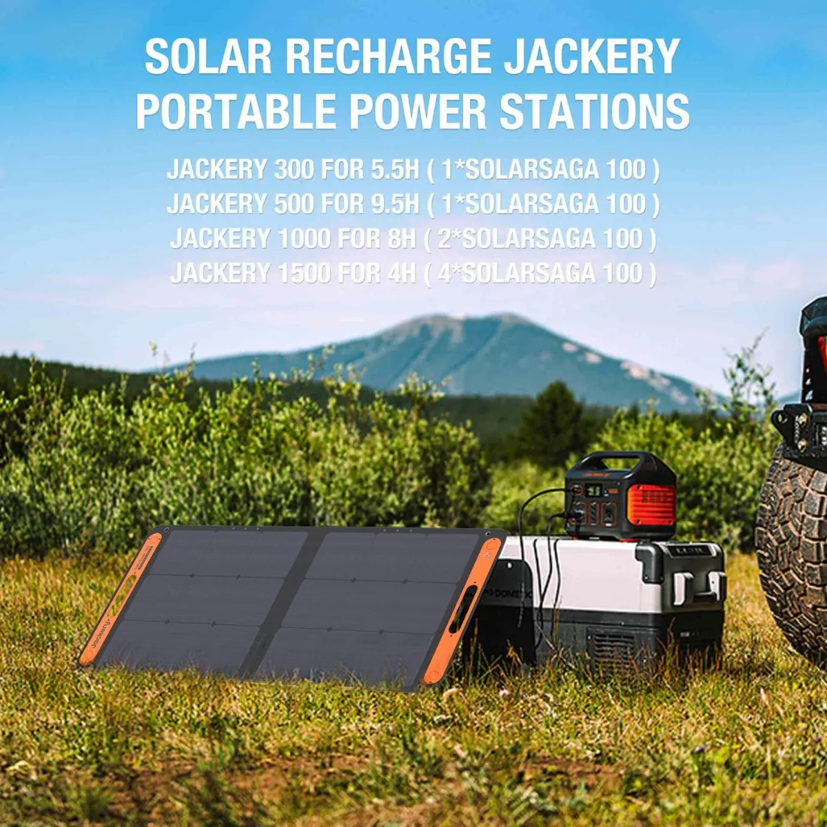 Jackery SolarSaga 100 Watt Solar Panel - CNLA Exclusive