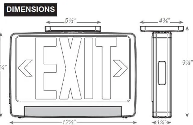 LED Light Pipe Exit Combo, Red- White with Remote Capable