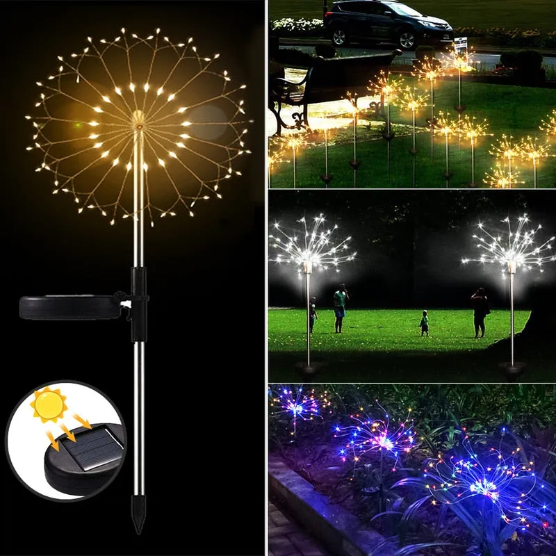 LED Solar Firework Waterproof Lights