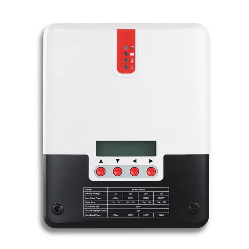 Lensun 30A 60A MPPT Solar Charge Controller for 12V 24V 36V 48V Battery