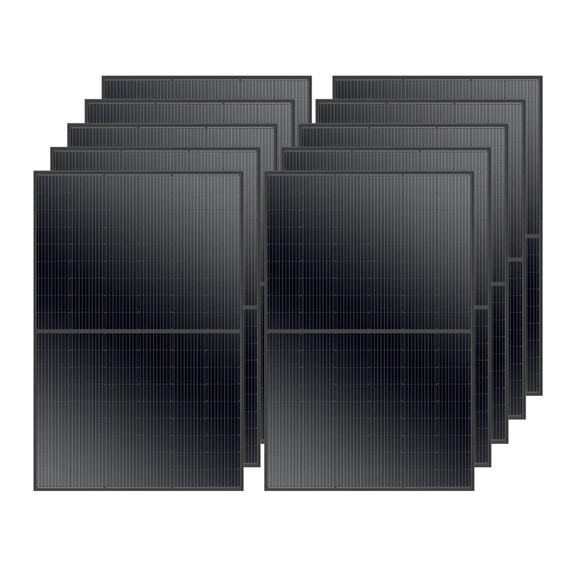 MEGA 410 Watt Monocrystalline Solar Panel | High Efficiency | Black Mono-facial Module | Grid-Tie | Off-Grid