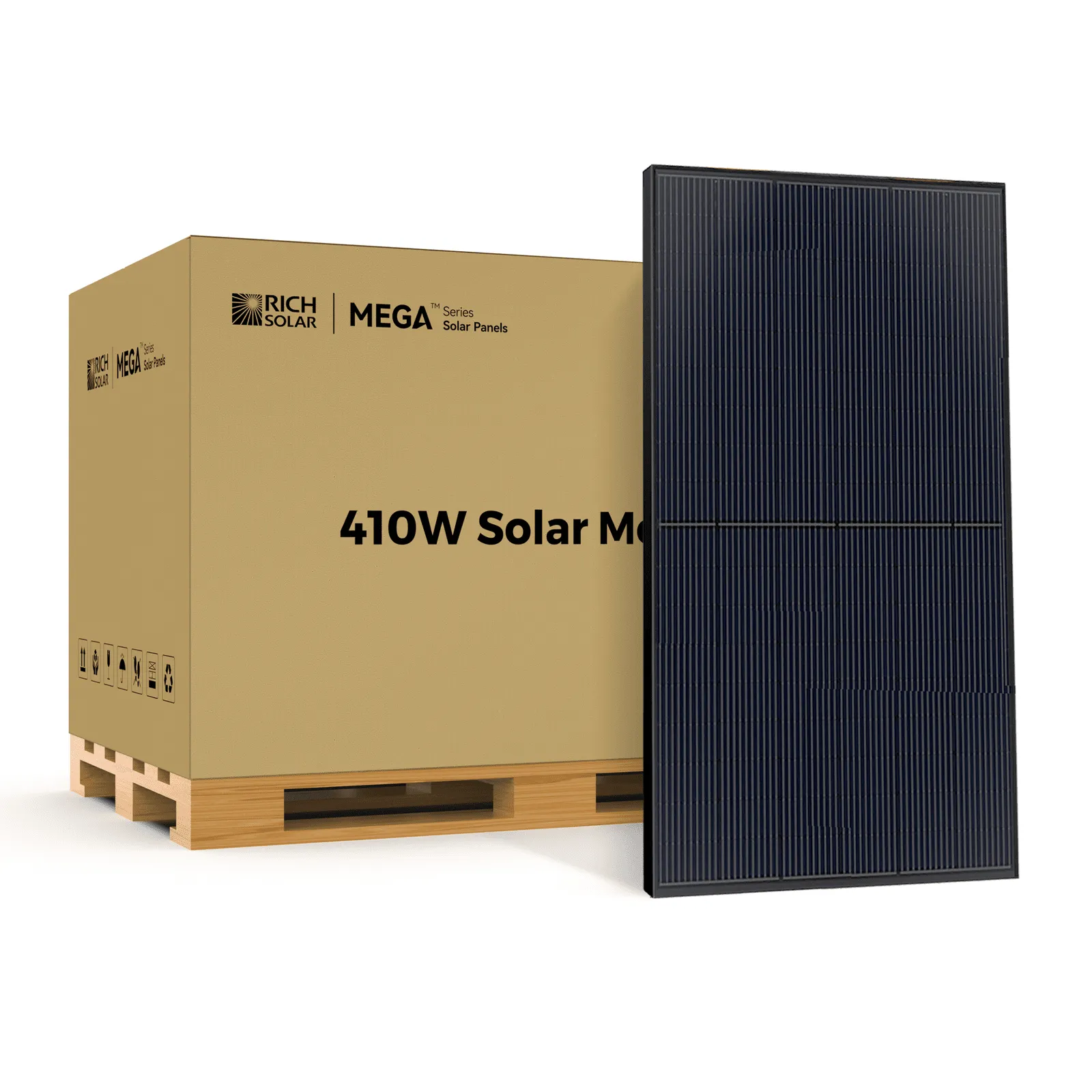 MEGA 410 Watt Monocrystalline Solar Panel | High Efficiency | Black Mono-facial Module | Grid-Tie | Off-Grid