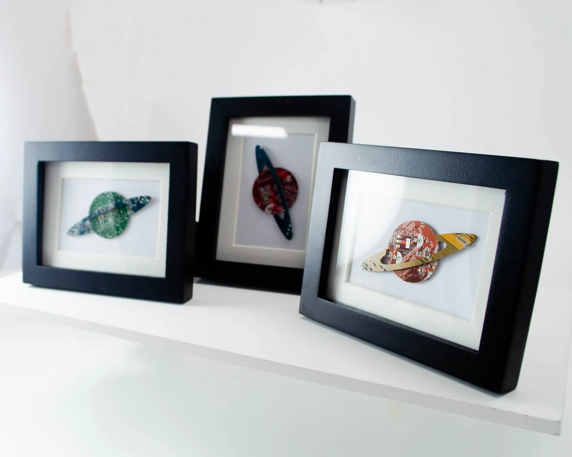 Mini Saturn Framed Art - Customizable Space Gift