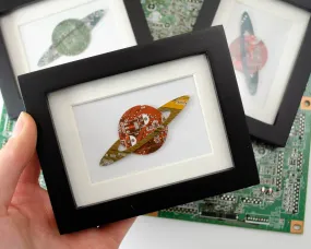 Mini Saturn Framed Art - Customizable Space Gift