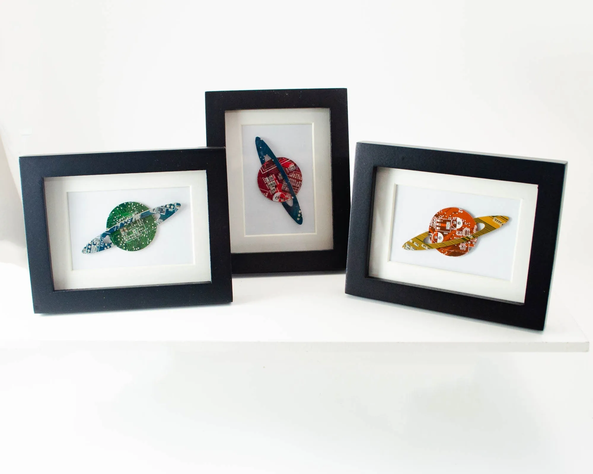 Mini Saturn Framed Art - Customizable Space Gift