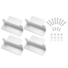 Mobi 4PCS Solar Panel Z-Shape Brackets Aluminum Mounting Set For Roof