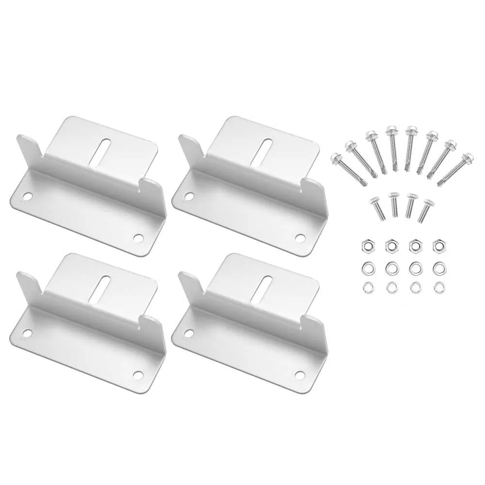Mobi 4PCS Solar Panel Z-Shape Brackets Aluminum Mounting Set For Roof