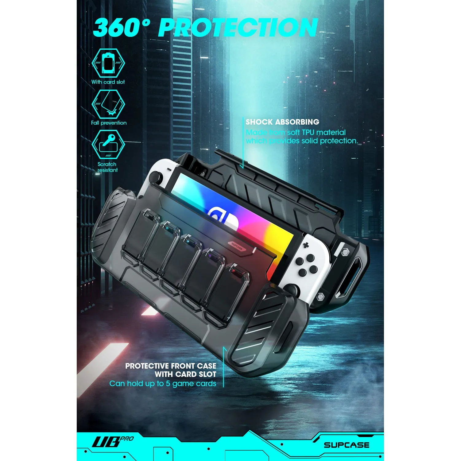 Nintendo Switch OLED Unicorn Beetle PRO FORMA Slim Carrying Case-Clear