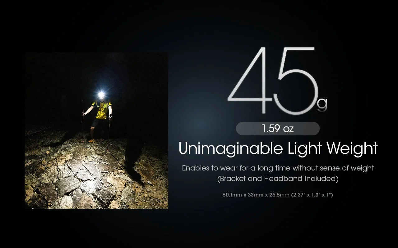NITECORE 400 LUMENS DUAL BEAM RECHARGEABLE HEADLAMP (NU25UL)