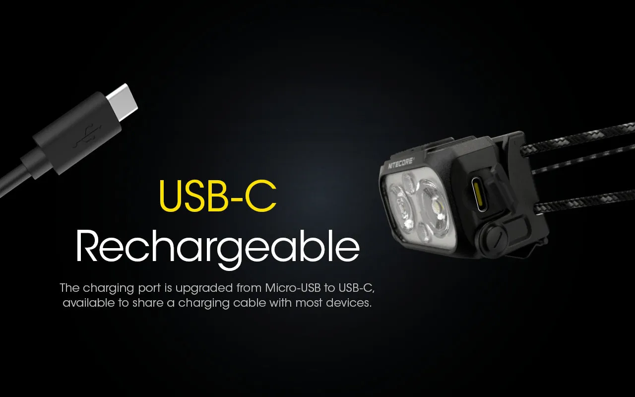 NITECORE 400 LUMENS DUAL BEAM RECHARGEABLE HEADLAMP (NU25UL)