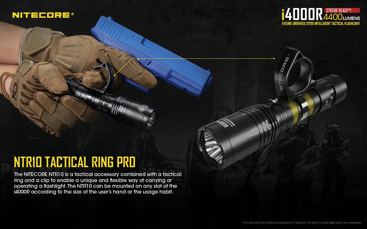 NITECORE 4400 LUMENS USB-C RECHARGEABLE TACTICAL FLASHLIGHTS (I4000R)