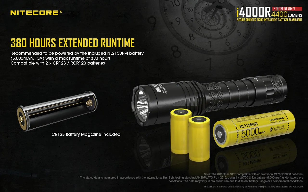 NITECORE 4400 LUMENS USB-C RECHARGEABLE TACTICAL FLASHLIGHTS (I4000R)