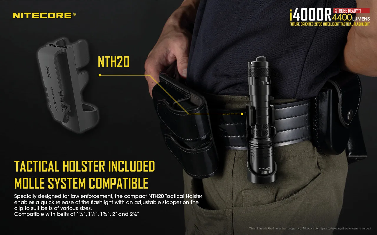 NITECORE 4400 LUMENS USB-C RECHARGEABLE TACTICAL FLASHLIGHTS (I4000R)