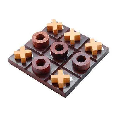 Noughts and Crosses Tic Tac Toe Solitaire 2-in-1 Travel Board Game