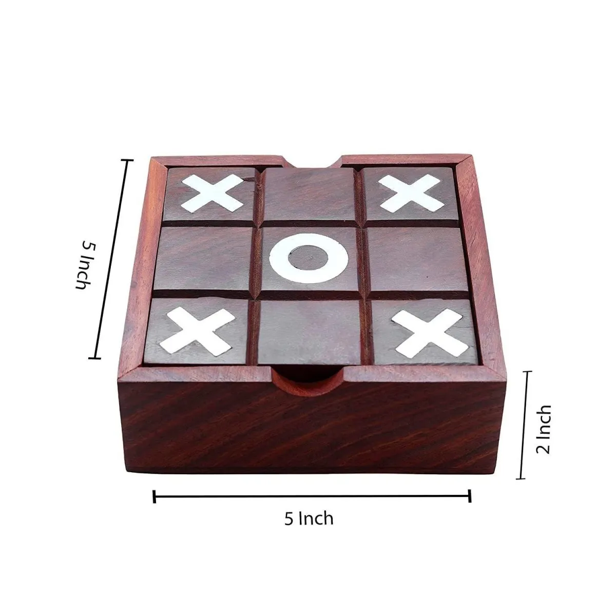 Noughts and Crosses Tic Tac Toe Solitaire 2-in-1 Travel Board Game