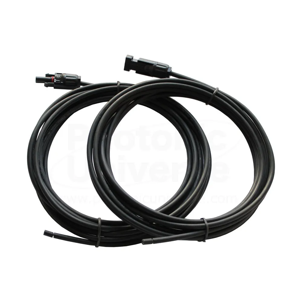 PAIR OF 5M SINGLE CORE EXTENSION CABLE LEADS 4.0MM FOR SOLAR PANELS