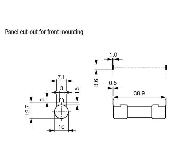 PV10-1A1000VDCP10gPV, AEO 10.3x38 GpV Solar Fuse 1Amp, 1000VDC @ 10kA, UL2579, IEC 60269, GB13539