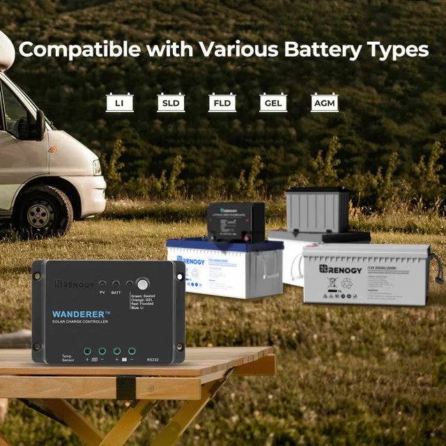 Renogy Wanderer 30 Amp 12V PWM Negative Ground Solar Charge Controller
