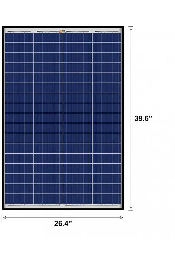 Rich Solar Mega 100 Watt Poly Solar Panel Black Frame