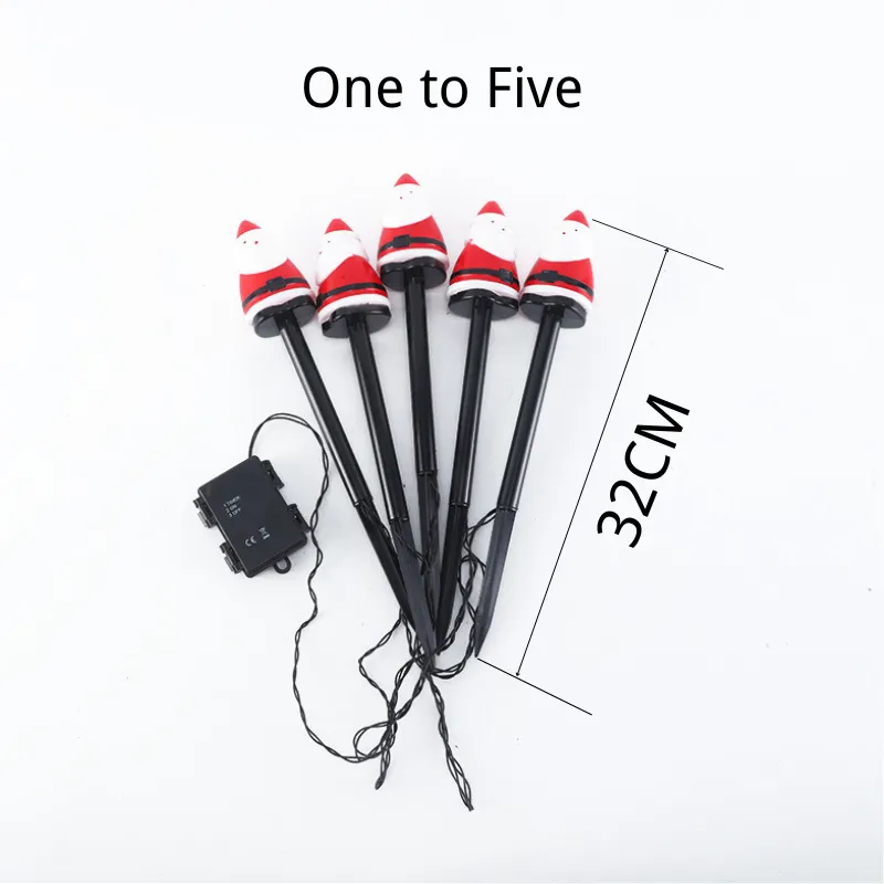 Santa Candy Cane Stake Lights for Outdoor Lawn and Garden, Christmas Solar-Powered Decorative Lights – Perfect for Yard and Patio Decor | Outdoor Solar Christmas Lights.Christmas Light Stakes.