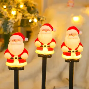 Santa Candy Cane Stake Lights for Outdoor Lawn and Garden, Christmas Solar-Powered Decorative Lights – Perfect for Yard and Patio Decor | Outdoor Solar Christmas Lights.Christmas Light Stakes.