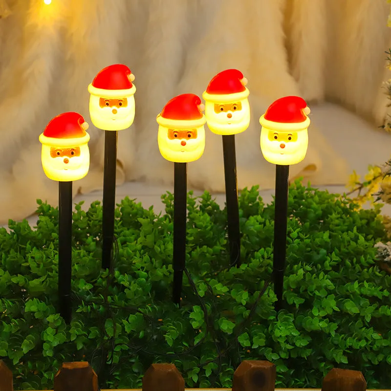 Santa Candy Cane Stake Lights for Outdoor Lawn and Garden, Christmas Solar-Powered Decorative Lights – Perfect for Yard and Patio Decor | Outdoor Solar Christmas Lights.Christmas Light Stakes.