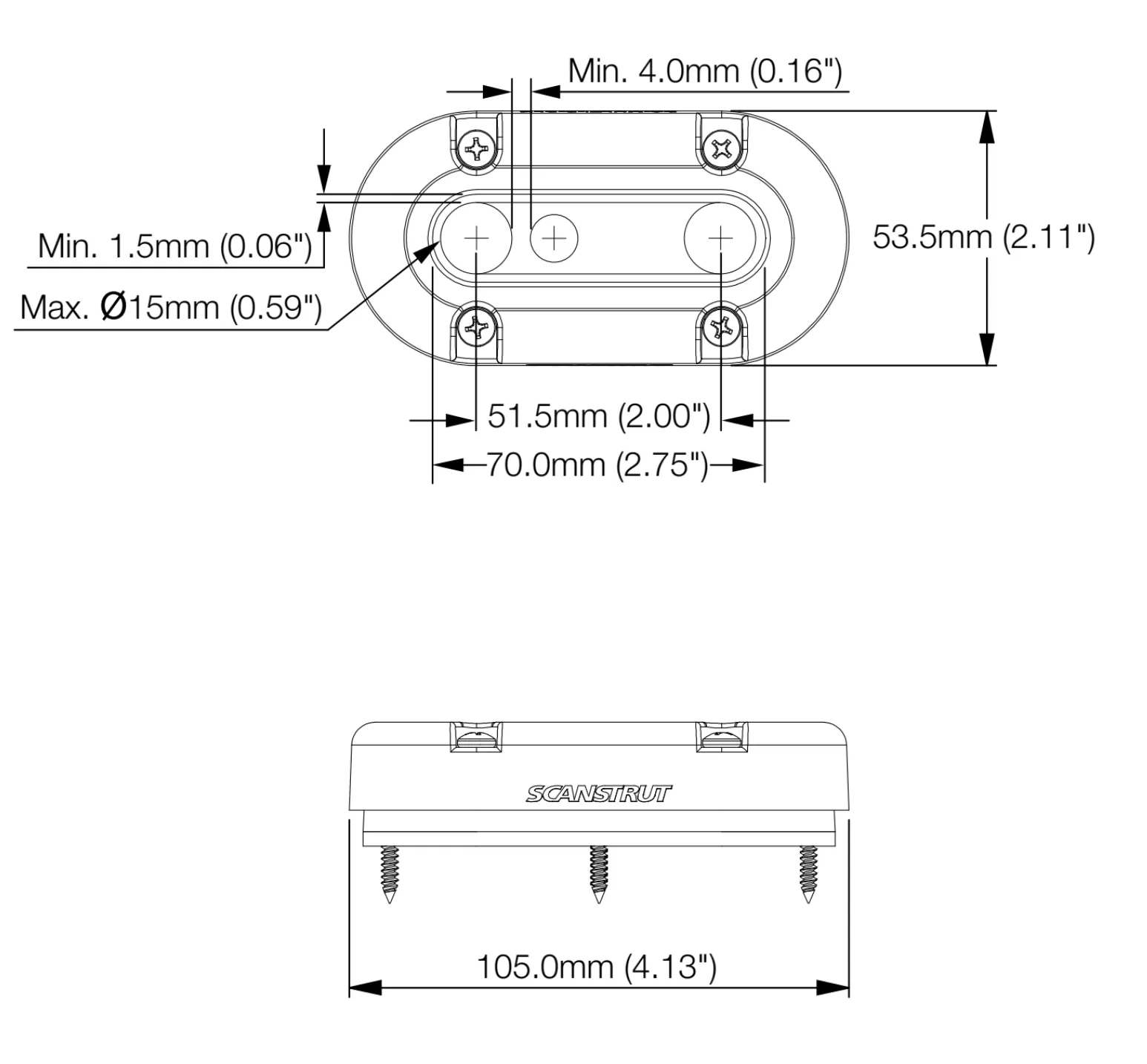 Scanstrut Multi-Cable Seal / DS-MULTI-P-BLK
