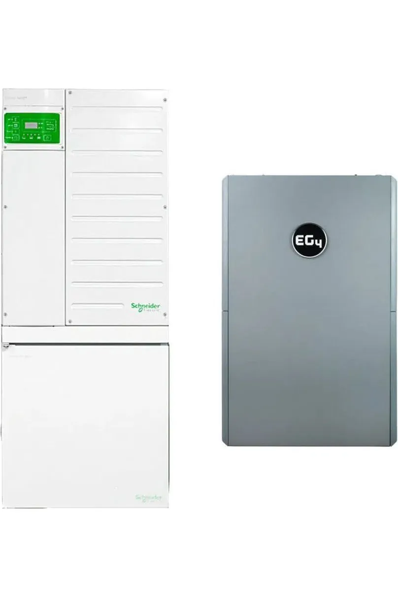 Schneider | AC Coupling with Single Inverter System - 6800W 120/240v Output | 8500W PV Input with EG4 PowerPro WallMount Battery | Universal Power Supply System Bundle [BNDL-S0006]
