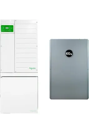 Schneider | AC Coupling with Single Inverter System - 6800W 120/240v Output | 8500W PV Input with EG4 PowerPro WallMount Battery | Universal Power Supply System Bundle [BNDL-S0006]