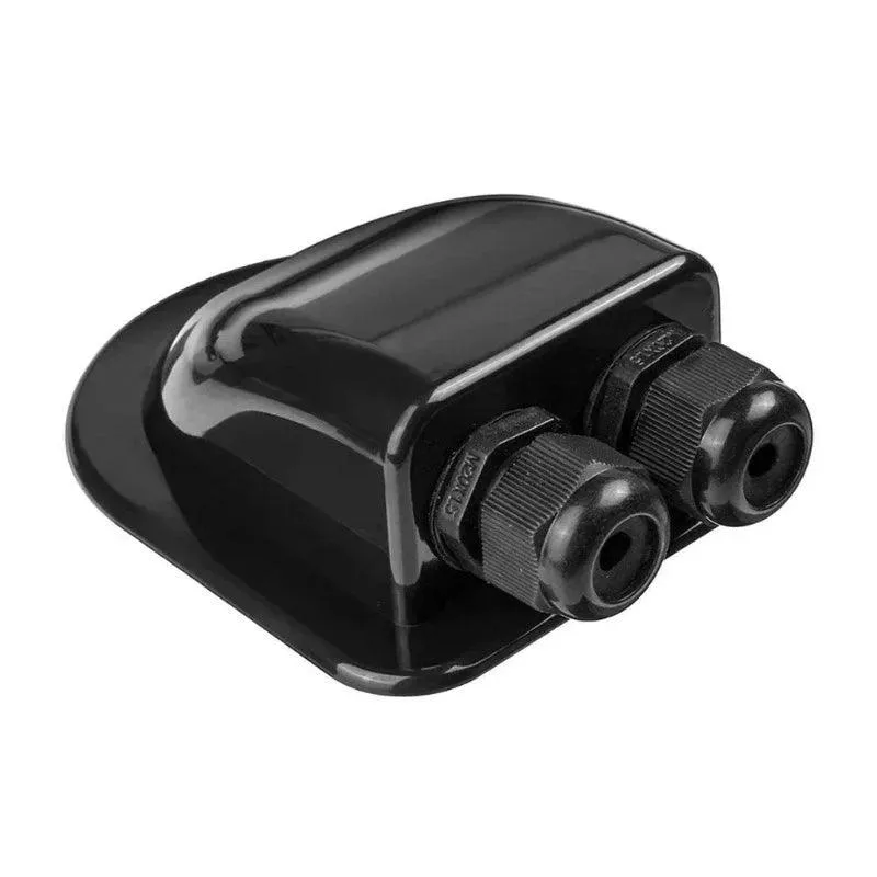 Single/Double Wire Entry Gland Box Solar Panel Roof Wire Entry Gland Box Cable Motorhome White Black RV Yacht Car Accessories
