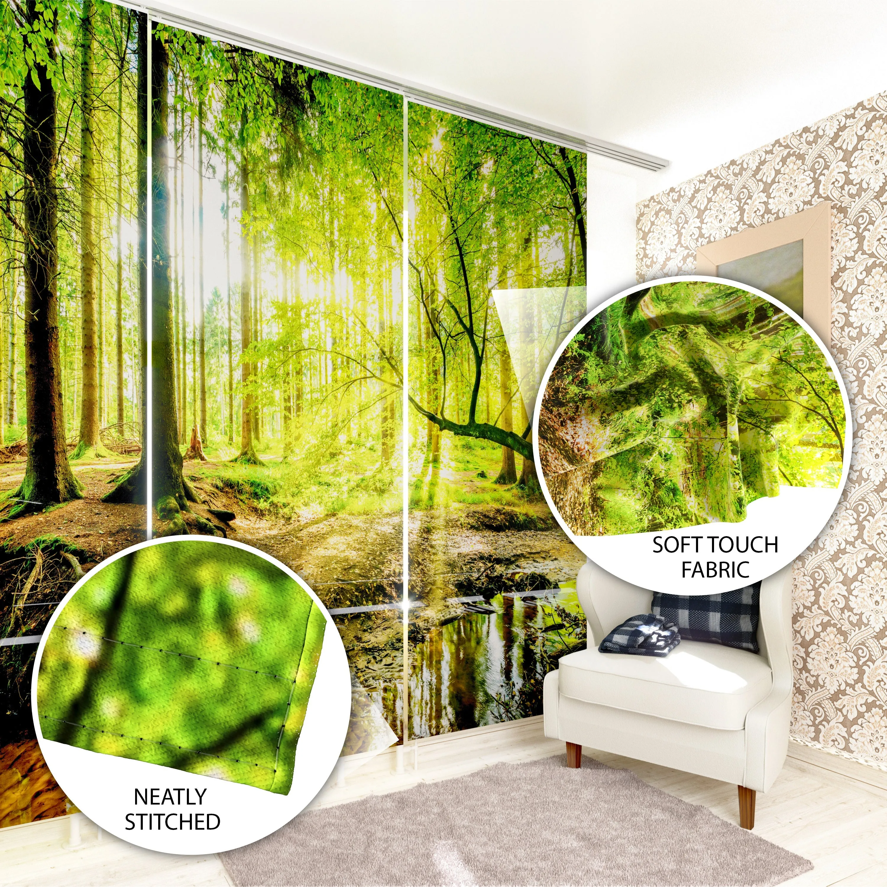 Sliding Panel Curtain Amur Tiger