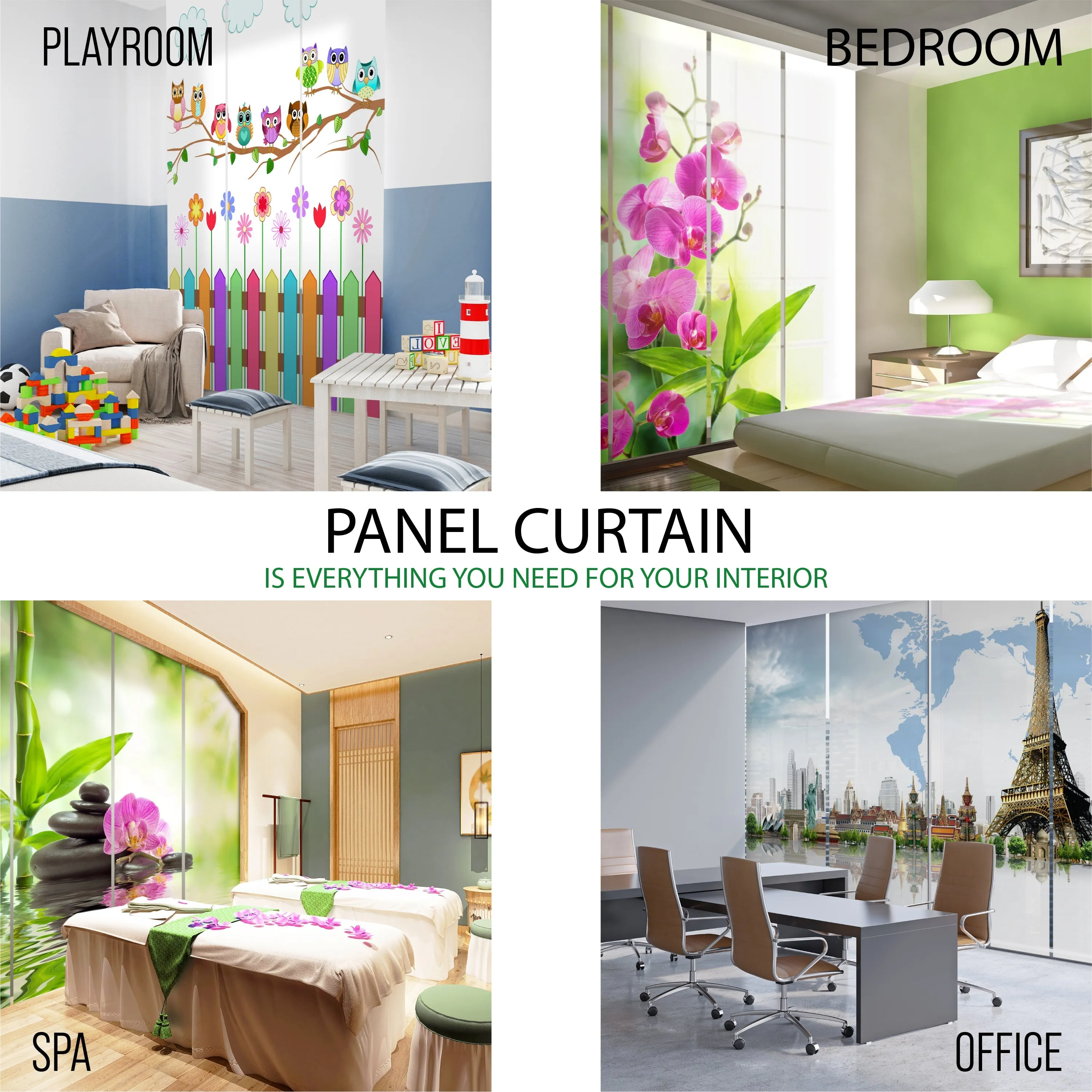 Sliding Panel Curtain Amur Tiger