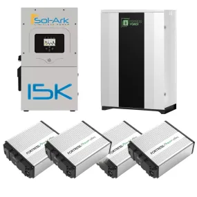 Sol-Ark 15K   Fortress Power eFlex Battery   Fortress Durarack Enclosure Bundle (SA-Limitless-15K, eFlex 5.4 G2, Durarack)