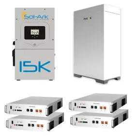 Sol-Ark 15K Inverter   Pytes LFP Battery   Pytes Indoor Cabinet Bundle (SA-Limitless-15K, E-box-48100R, Forest RB)