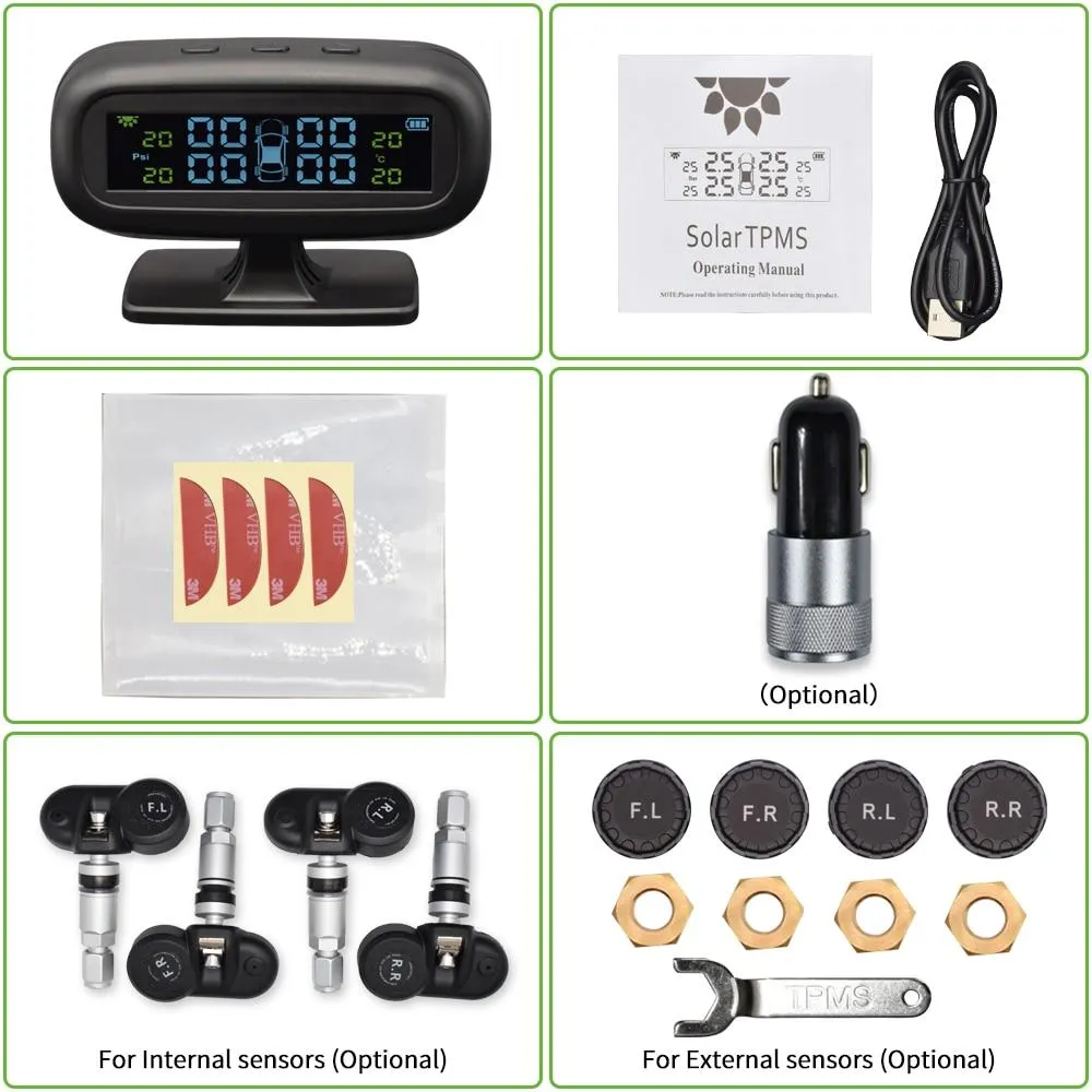 Solar Car TPMS External Internal Sensor