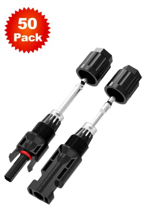 Solar Panel Cable Connectors - 50/100/200 Pack