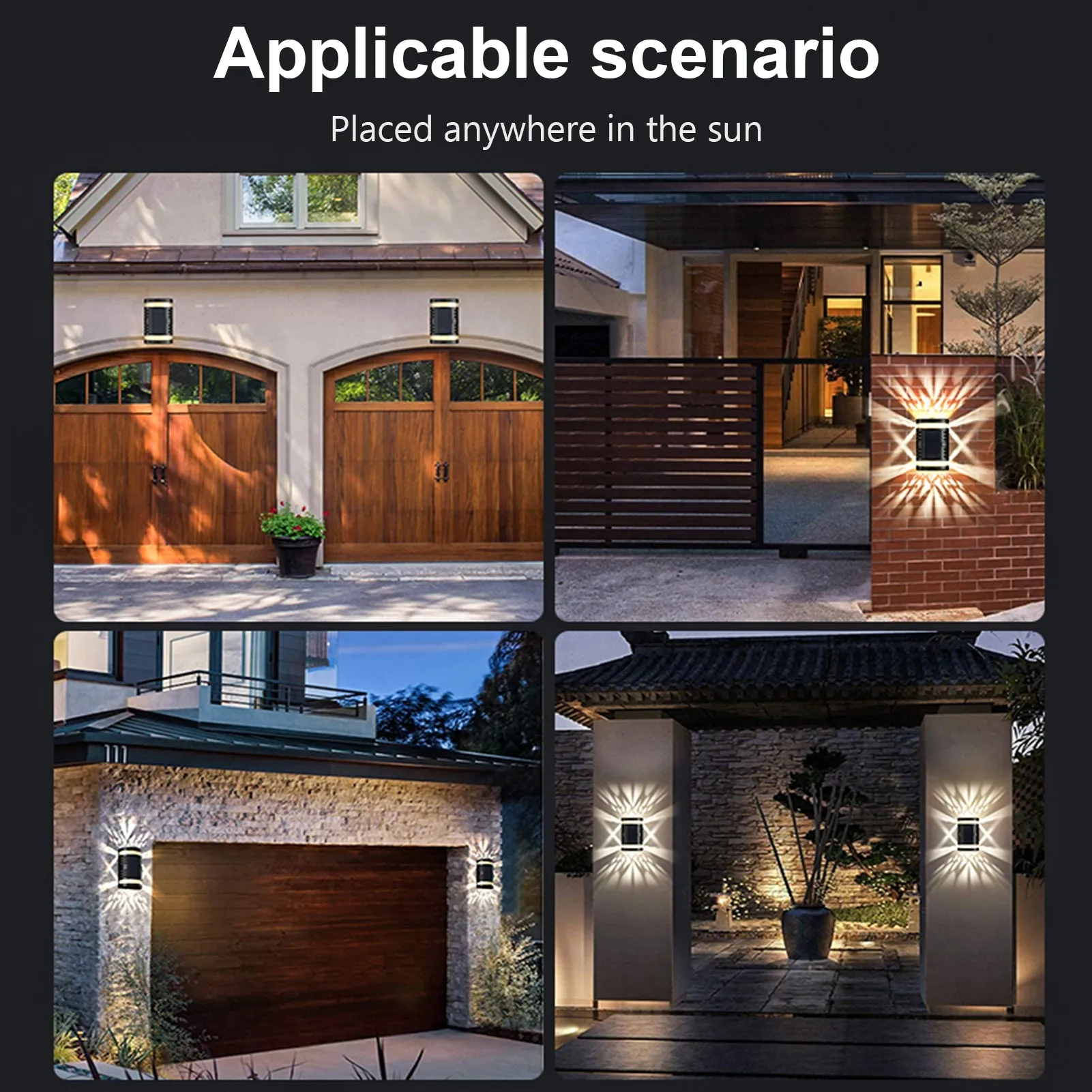 Solar Wall Lights Outdoor Decorative