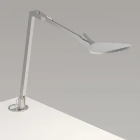 Splitty Reach Pro Silver Contemporary LED Desk Lamp with Grommet Mount and USB Port