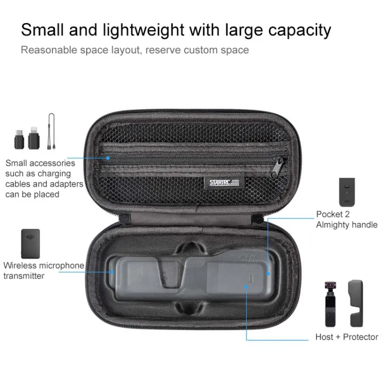 STARTRC Portable Carrying Dacron Hard Case Body Storage Bag for DJI OSMO Pocket  / OSMO Pocket 2(Grey)